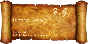 Hurtig Gergő névjegykártya
